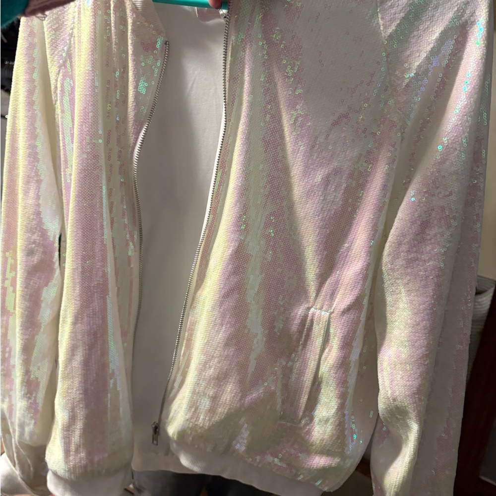 Hayley Paige sequin bride bomber - Picture 7 of 12